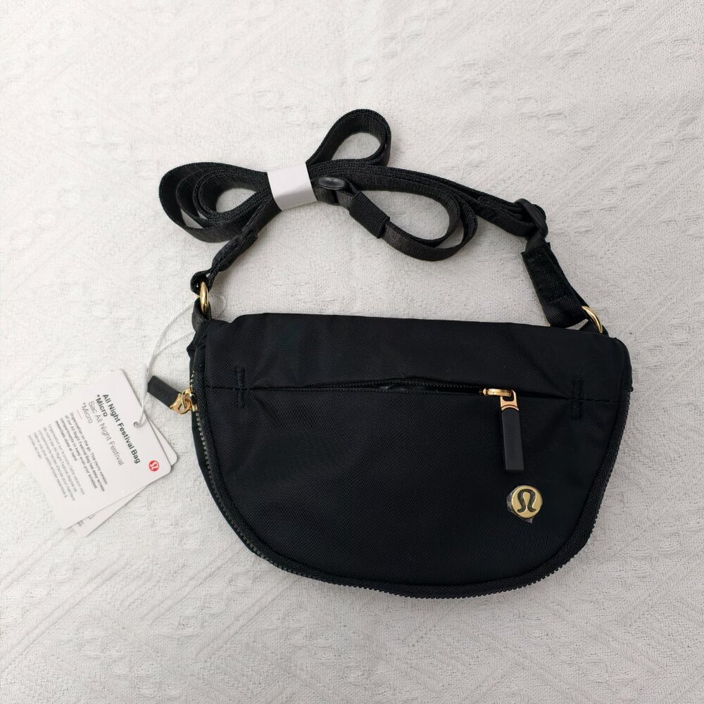 🏄🏻♀️Lululemon All Night Festival Bag 2L - Black Compact Crossbody - Picture 1 of 8